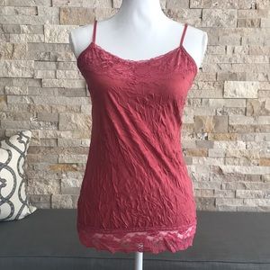 Maurices Scrunched Lace Cami - Rose